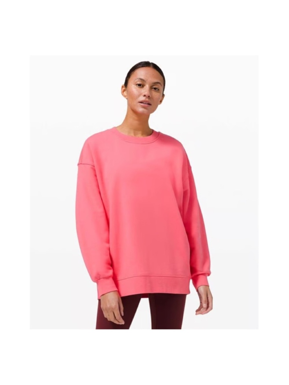 Lululemon perfectly oversized crewneck sweatshirt in guava (out of stock)